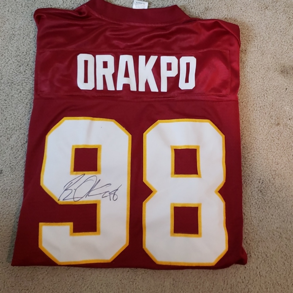 Autographed Brian Orakpo jersey